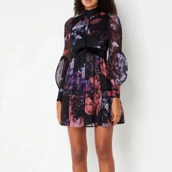 Ted Baker Greetah Dress Ladder Trim Insert Mini Dress - Picture 6 of 16